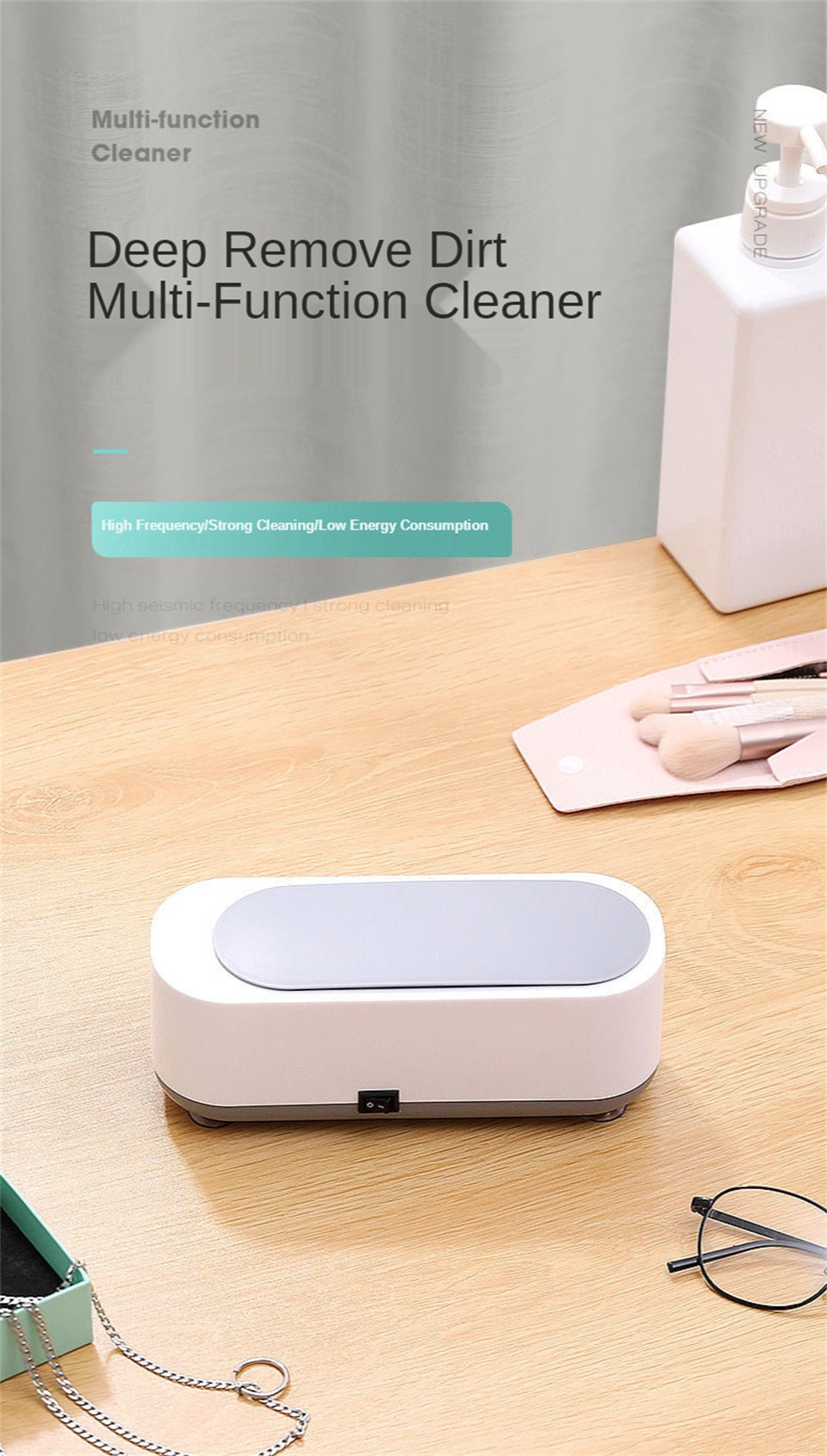 Ultrasonic Cleaning Machine High Frequency Vibration Wash Cleaner Washing Jewelry Glasses Watch Ring Dentures Cleaner
