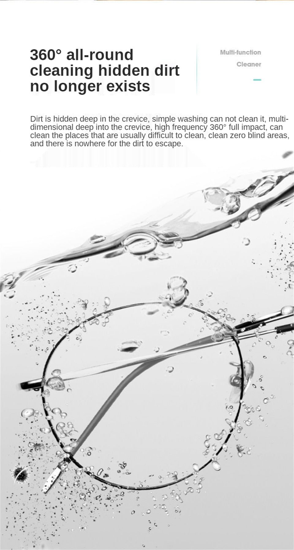 Ultrasonic Cleaning Machine High Frequency Vibration Wash Cleaner Washing Jewelry Glasses Watch Ring Dentures Cleaner