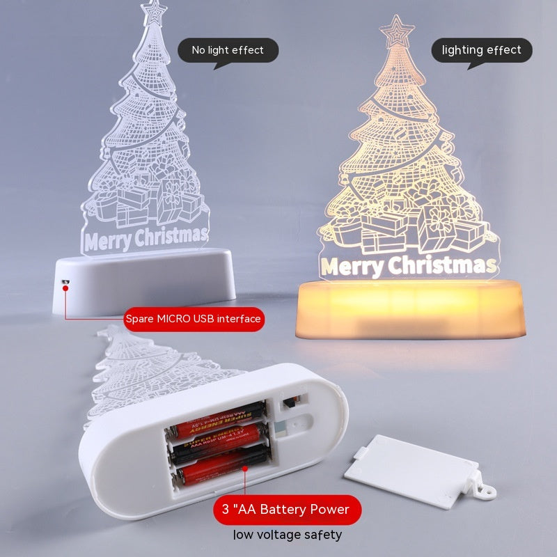 Christmas Decoration 3D Lamp Acrylic LED Night light