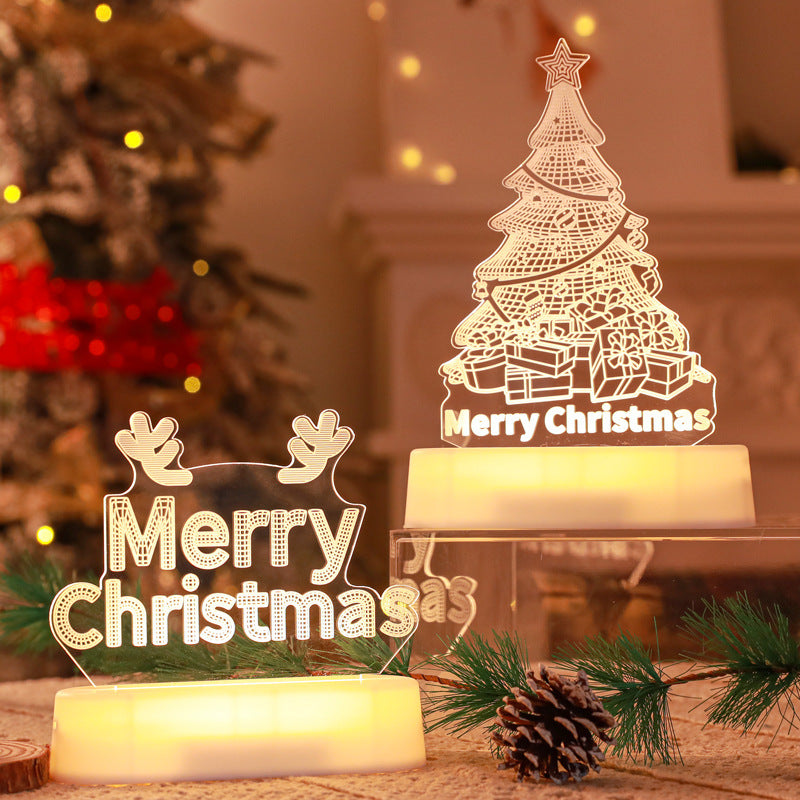 Christmas Decoration 3D Lamp Acrylic LED Night light
